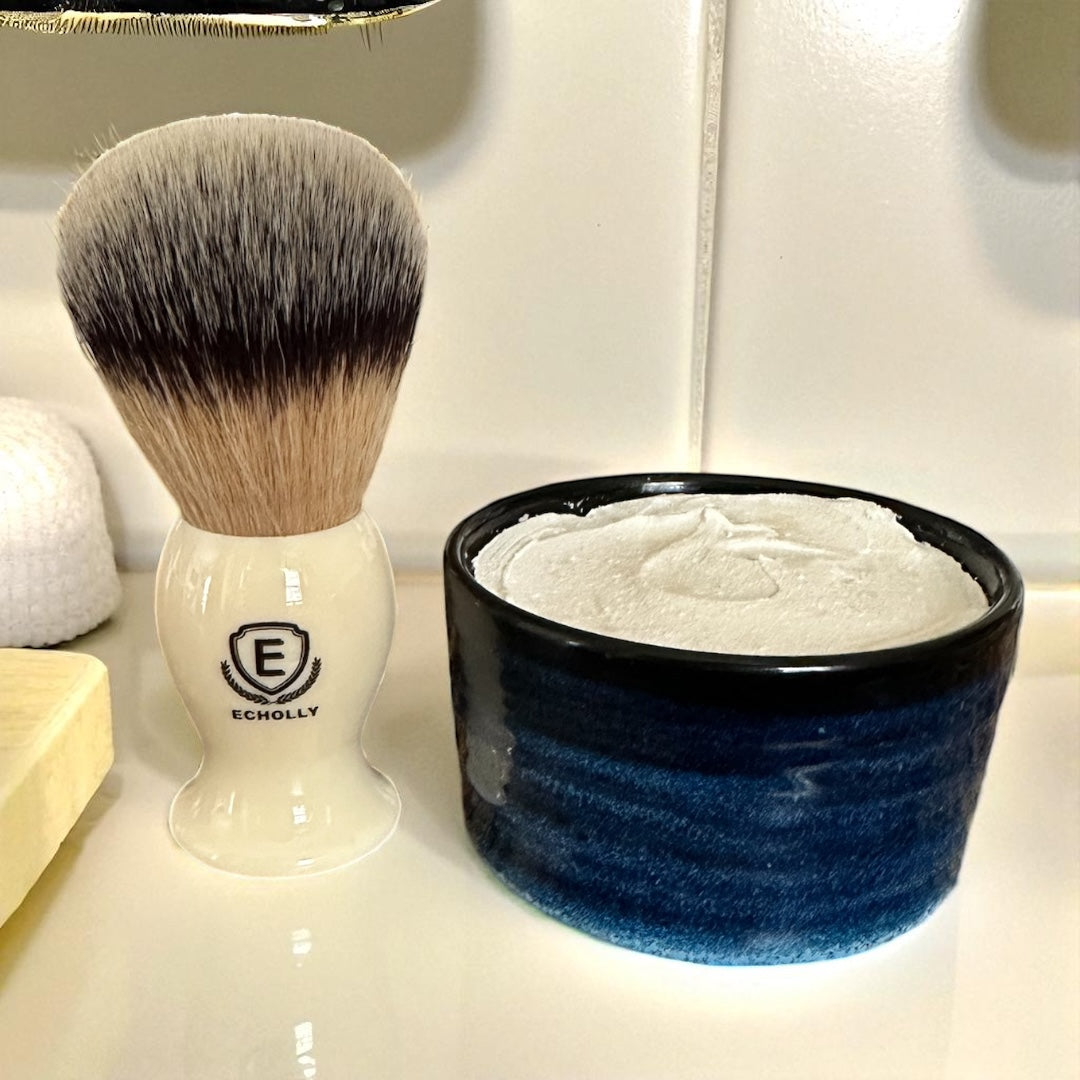 All-Natural Shave Soap & Soap Brush Set